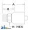 A & I Products (HW-MF) Male "Seal-lok" - Rigid - Straight 2" x1" x1" A-MF-08-08-W - alternate 1